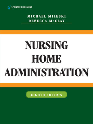 cover image of Nursing Home Administration